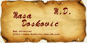 Maša Dosković vizit kartica